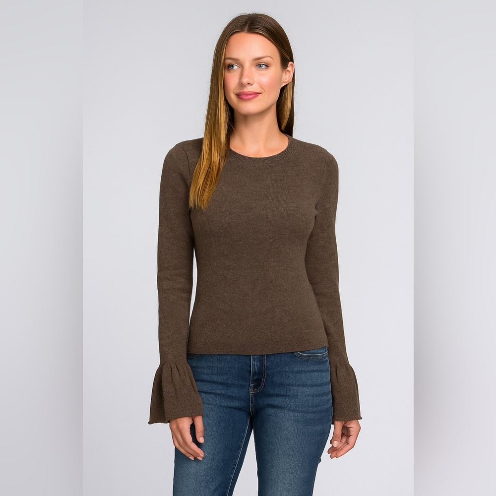 Kier + J‎ 100% Cashmere Bell Sleeve Sweater